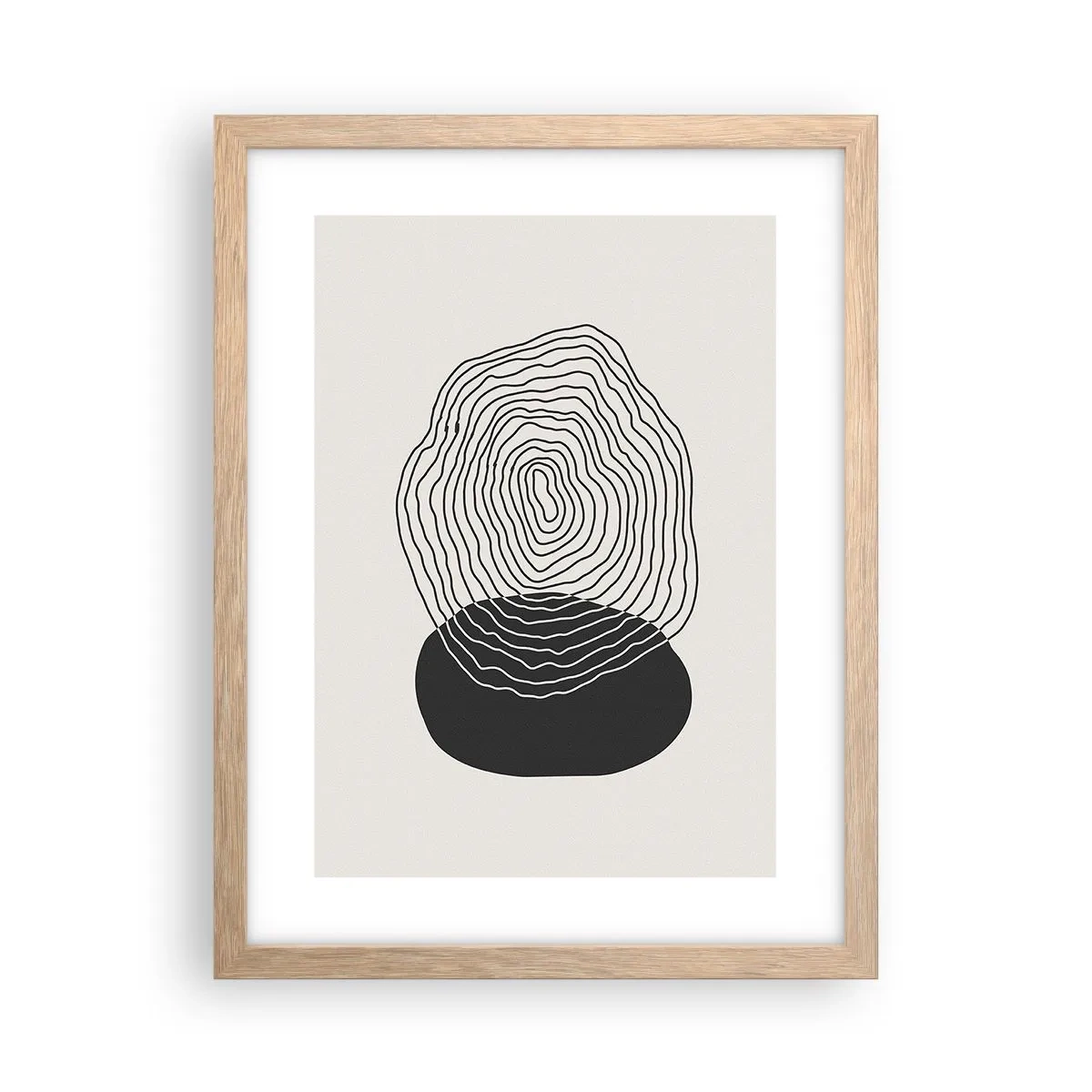 Poster in einem Rahmen aus heller Eiche - Dauer und Schwingung - 30x40 cm