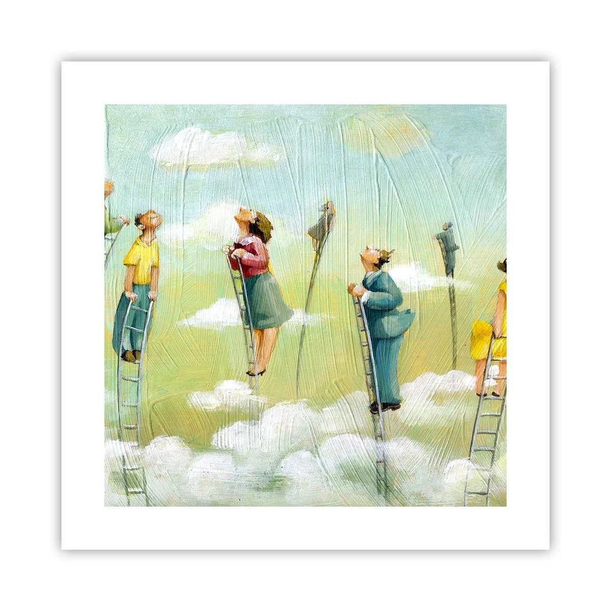 Poster - Hinter deinem Traum - 40x40 cm