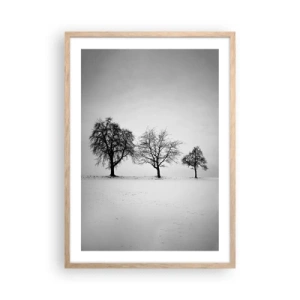 Poster in einem Rahmen aus heller Eiche - Wovon träumen sie? - 50x70 cm