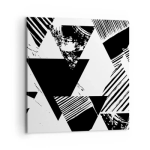 Bild auf Leinwand - Leinwandbild - Regen von Dreiecken - 60x60 cm