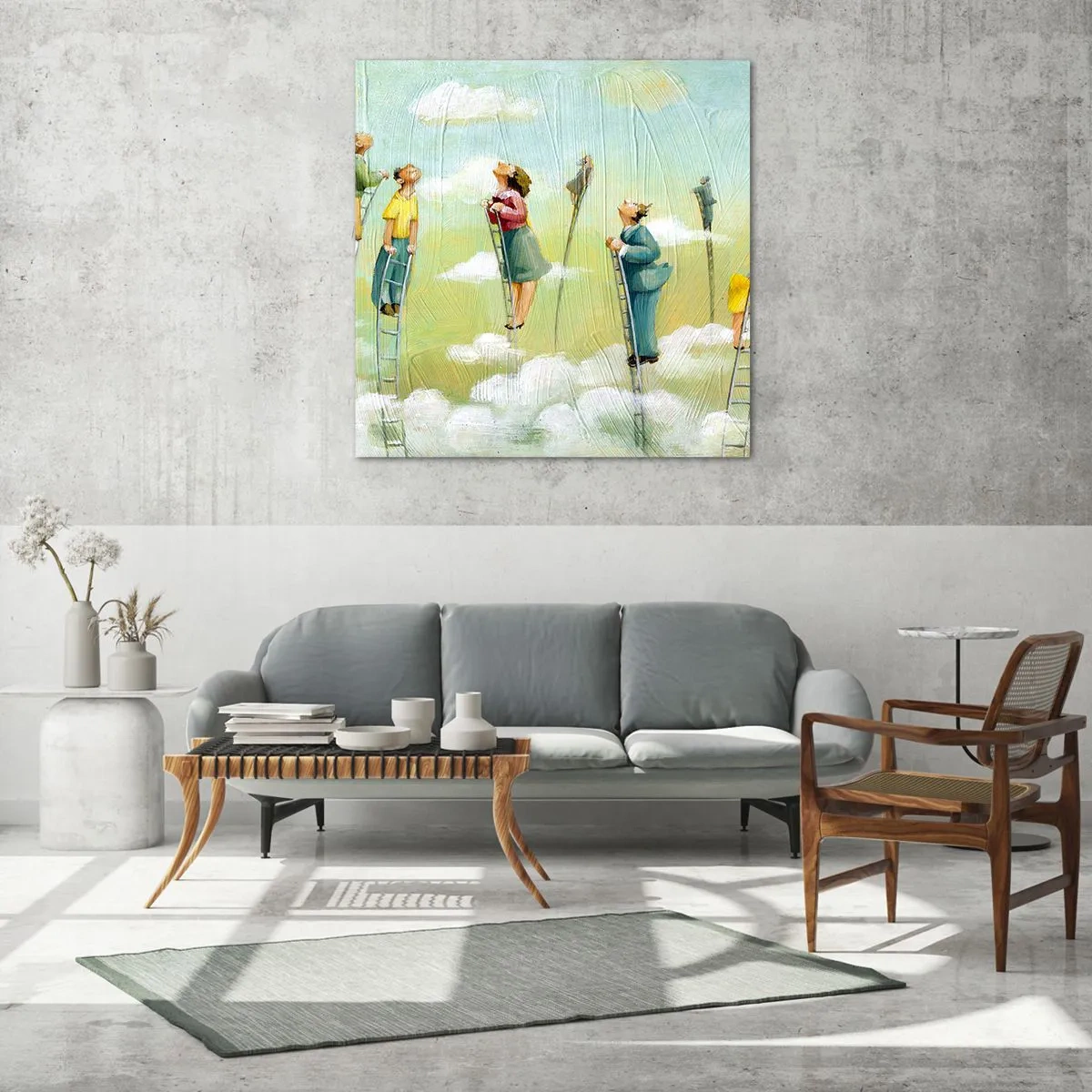 Glasbild - Bild auf glas - Hinter deinem Traum - 70x70 cm