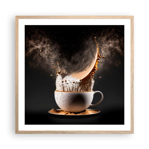 Poster in einem Rahmen aus heller Eiche - Geschmacksexplosion - 60x60 cm