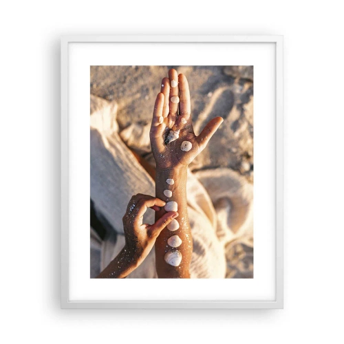 Poster in einem weißen Rahmen - Schönheit an Ihren Fingerspitzen - 40x50 cm