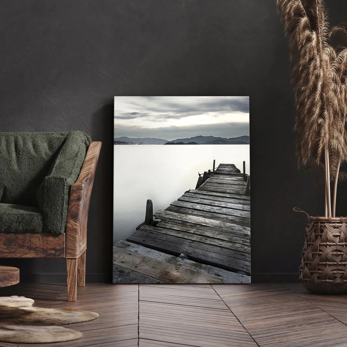 Bild auf Leinwand - Leinwandbild - Tauchen Sie ein in Ruhe - 65x120 cm