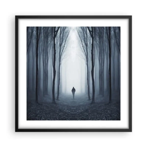 Poster in einem schwarzem Rahmen - Alles einfach und übersichtlich - 50x50 cm