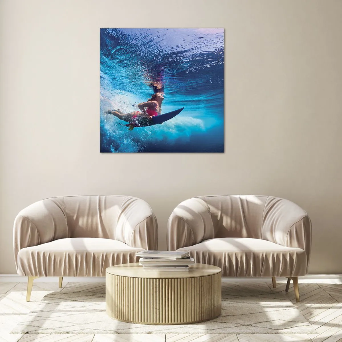 Glasbild - Bild auf glas - Tiefe der Freude - 50x50 cm