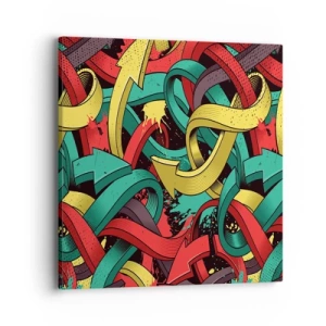 Bild auf Leinwand - Leinwandbild - Welcher Weg zum Ziel? - 40x40 cm