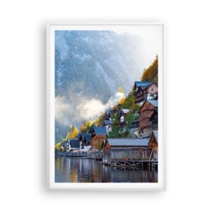 Poster in einem weißen Rahmen - Alpenatmosphäre - 70x100 cm