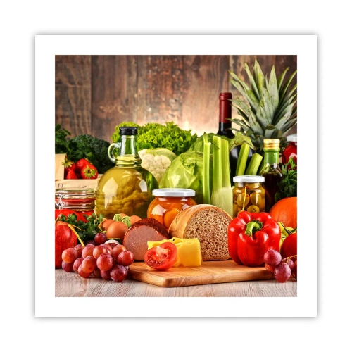 Poster - Geräuchert, gebacken und eingelegt - 50x50 cm