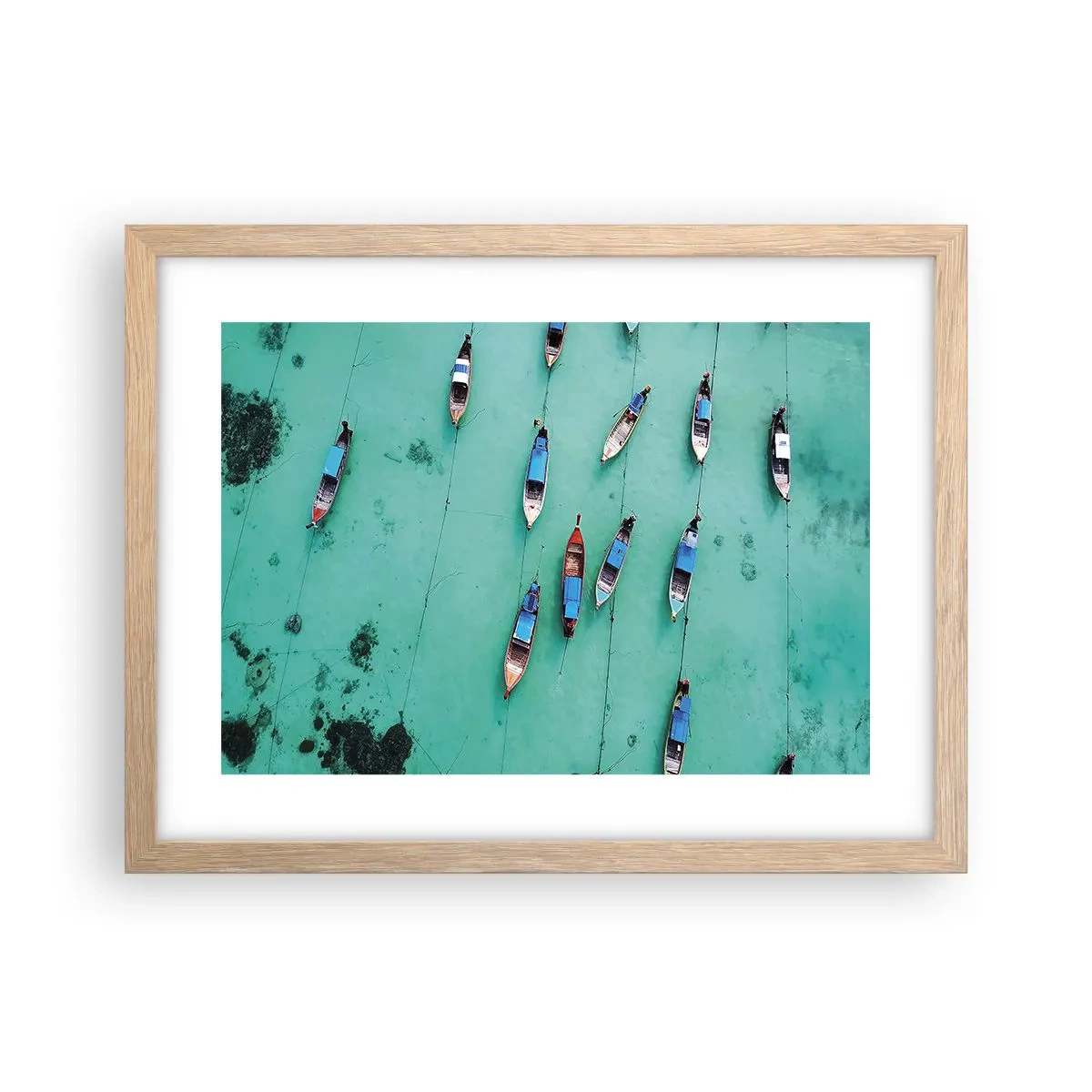 Poster in einem Rahmen aus heller Eiche - In freudiger Erwartung - 40x30 cm