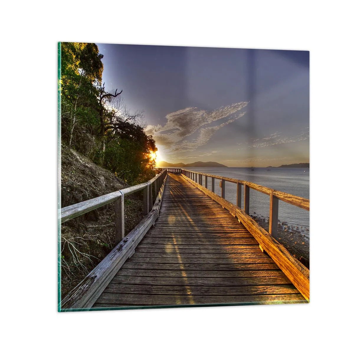 Glasbild - Bild auf glas - Gehen, weiter der Sonne entgegengehen - 70x70 cm