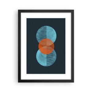 Poster in einem schwarzem Rahmen - Symmetrische Komposition - 30x40 cm