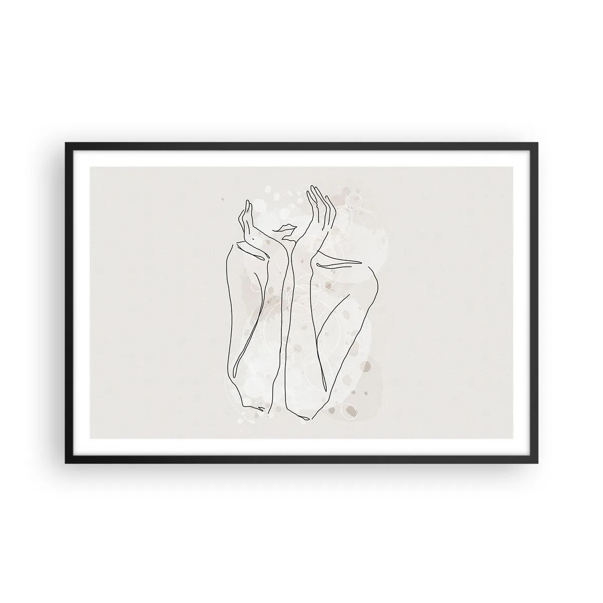 Poster in einem schwarzem Rahmen - Ein träumerischer Moment - 91x61 cm