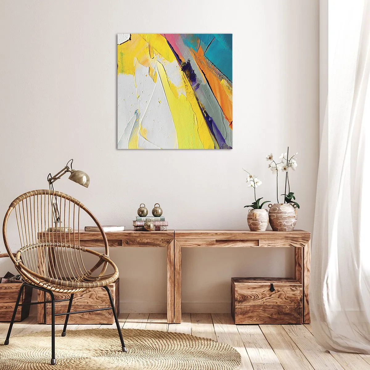 Bild auf Leinwand - Leinwandbild - Die Anatomie des Lichts - 60x60 cm