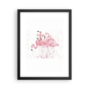 Poster in einem schwarzem Rahmen - Rosa Ensemble - 30x40 cm