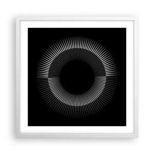 Poster in einem weißen Rahmen - Schwarze Sonne - 50x50 cm