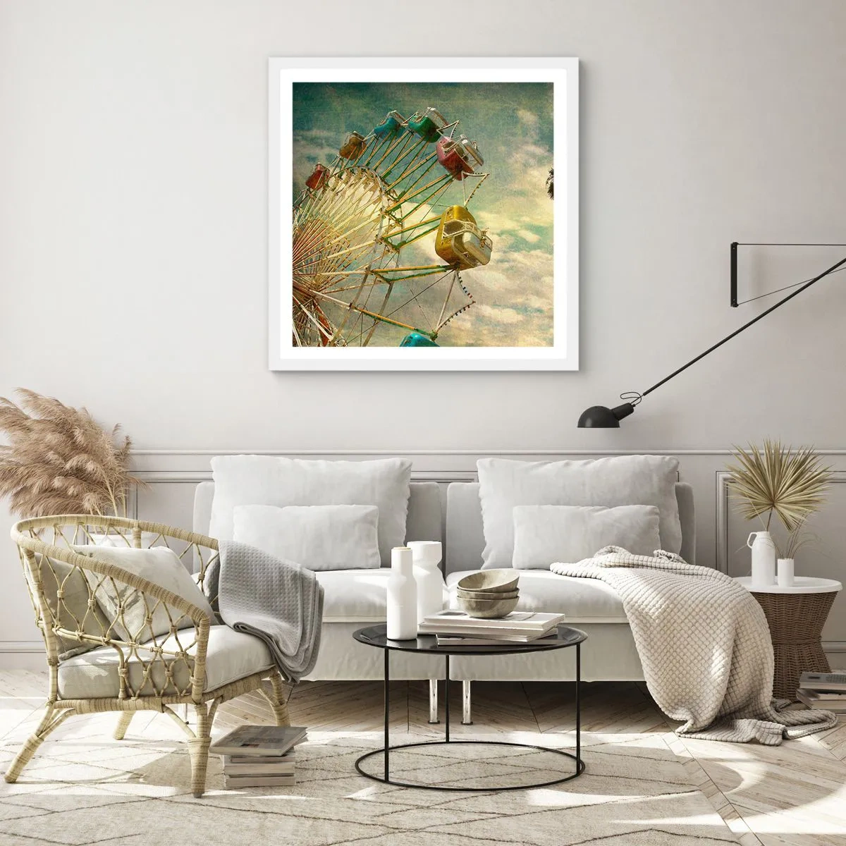 Poster in einem weißen Rahmen - Es wird Spaß geben ... - 40x40 cm