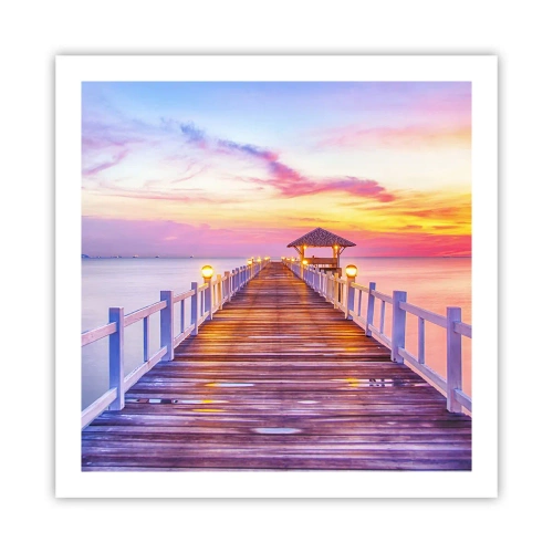 Poster - Die lila-goldene Stille des Abends - 60x60 cm