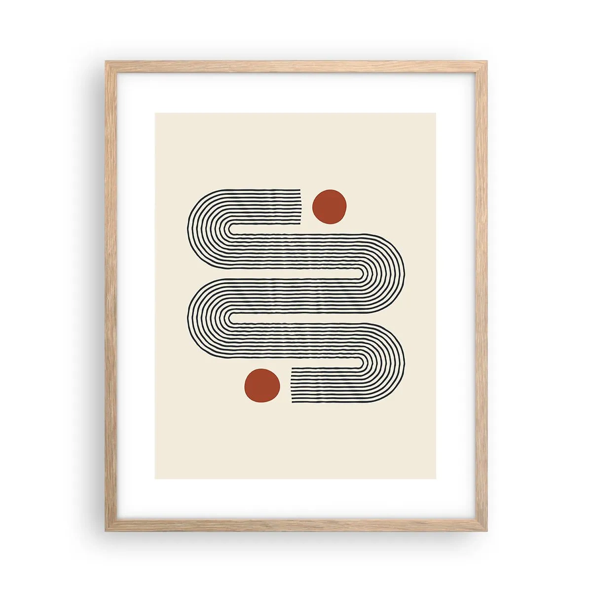 Poster in einem Rahmen aus heller Eiche - Vom Anfang bis zum Ende - 40x50 cm