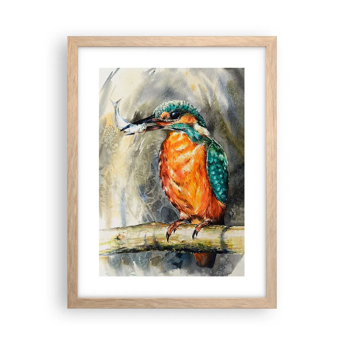 Poster in einem Rahmen aus heller Eiche - Naturgesetz - 30x40 cm