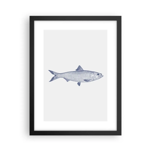 Poster in einem schwarzem Rahmen - Grüße aus den nördlichen Meeren - 30x40 cm