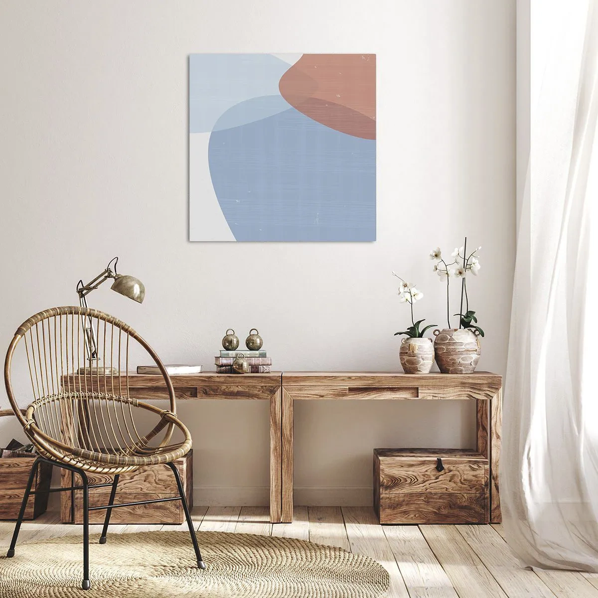 Bild auf Leinwand - Leinwandbild - Pastellbeziehungen - 40x40 cm