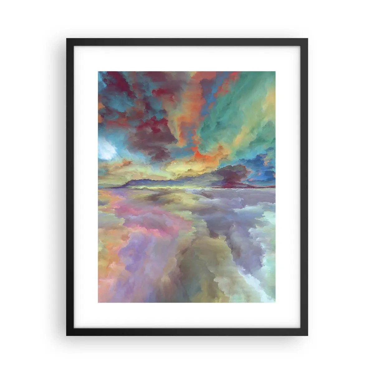 Poster in einem schwarzem Rahmen - Zwei Himmel - 40x50 cm