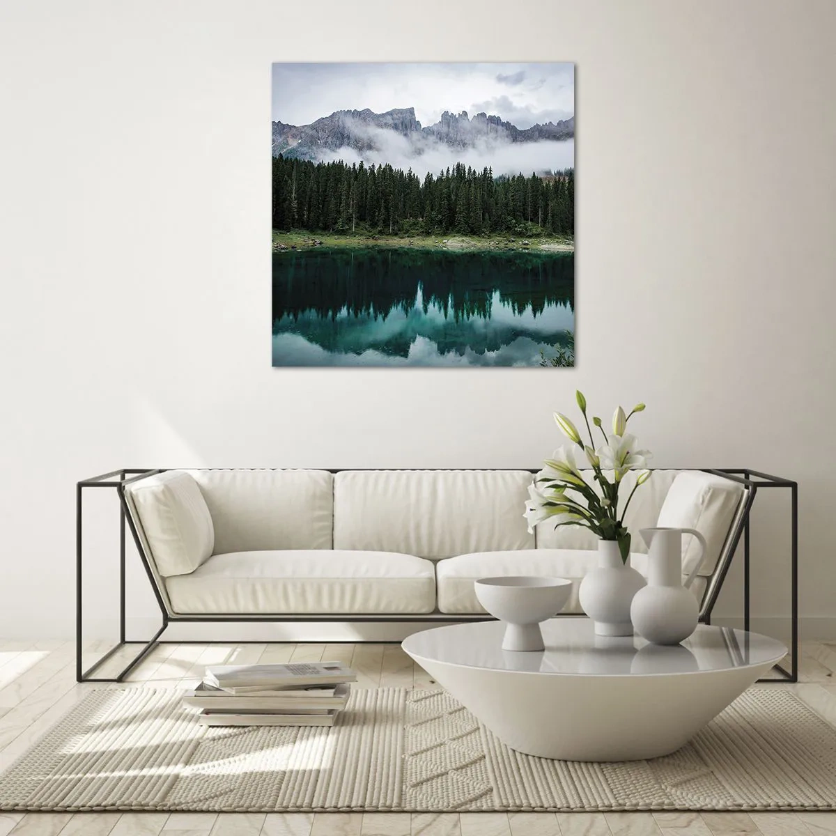 Glasbild - Bild auf glas - Leise, leise, lass uns das Trinkwasser nicht wecken ... - 60x60 cm