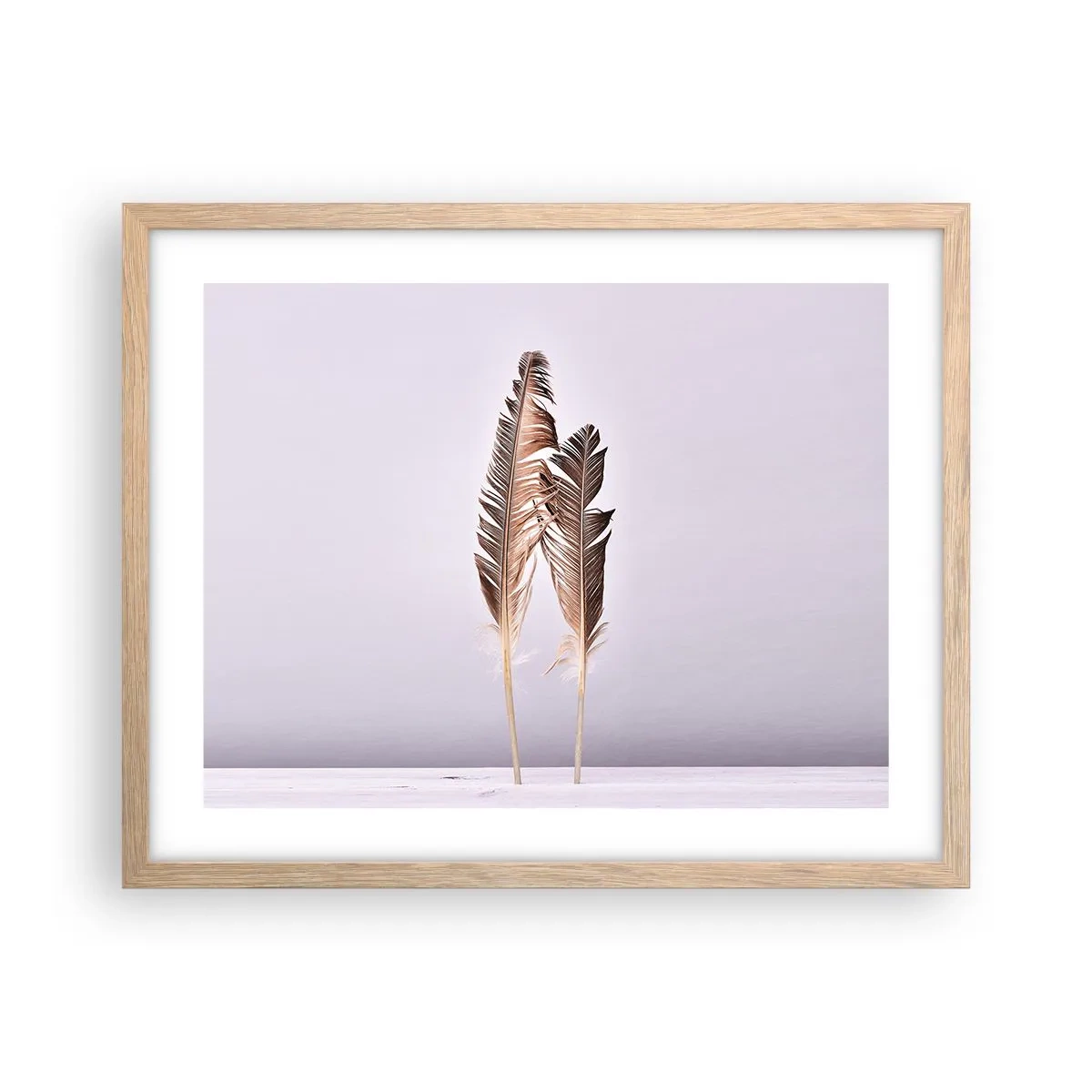 Poster in einem Rahmen aus heller Eiche - Gegen das Nichts - 50x40 cm