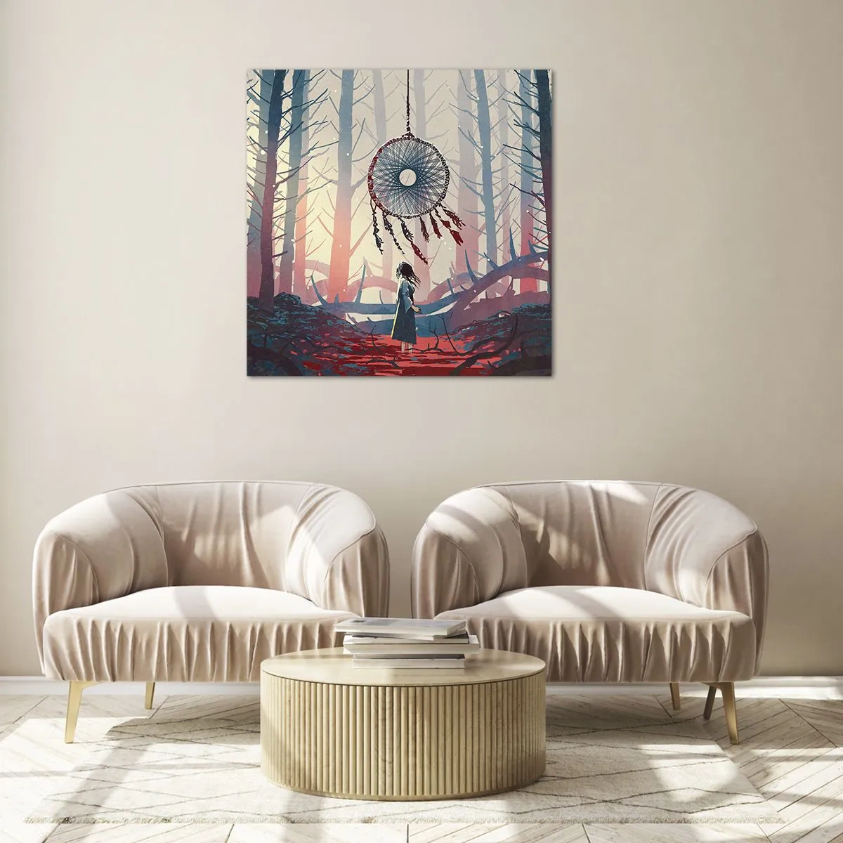 Glasbild - Bild auf glas - Geheimes Glücksritual - 60x60 cm