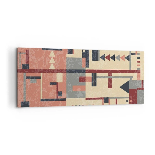 Bild auf Leinwand - Leinwandbild - Eine Kombination aus Vertikalen und Ebenen - 100x40 cm