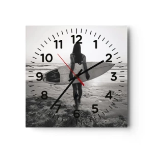 Wanduhr - Glasuhr - Die Tochter der Meereswelle - 30x30 cm