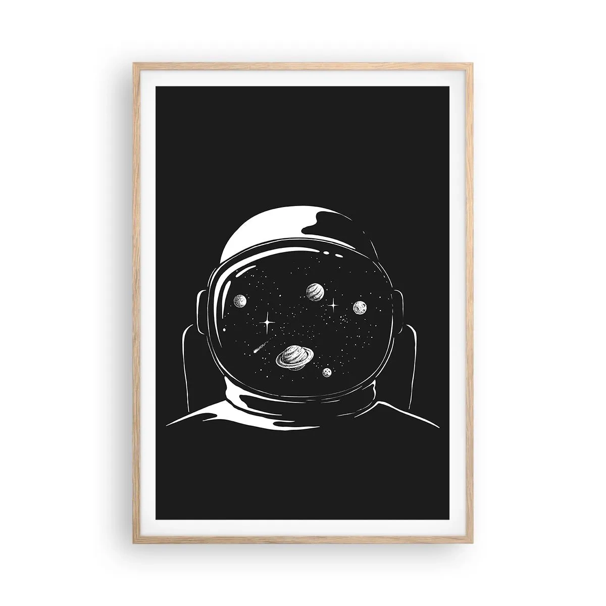 Poster in einem Rahmen aus heller Eiche - Schöne Aussicht - 70x100 cm