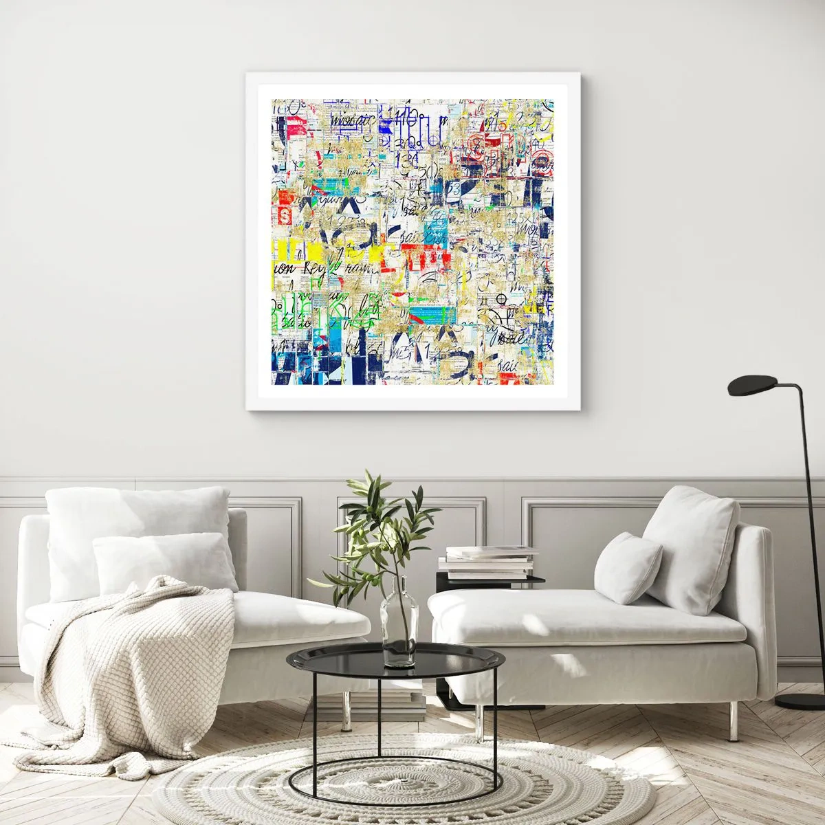 Poster in einem weißen Rahmen - Es freut einfach die Augen - 60x60 cm