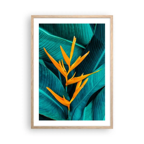 Poster in einem Rahmen aus heller Eiche - Eden-Blume - 50x70 cm