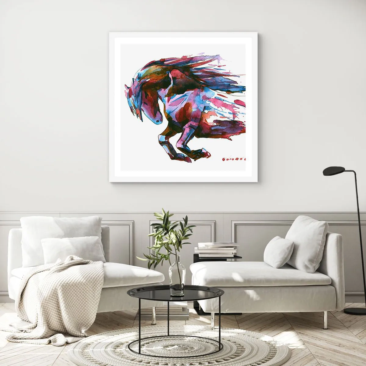 Poster in einem weißen Rahmen - In Verzückung - 40x40 cm