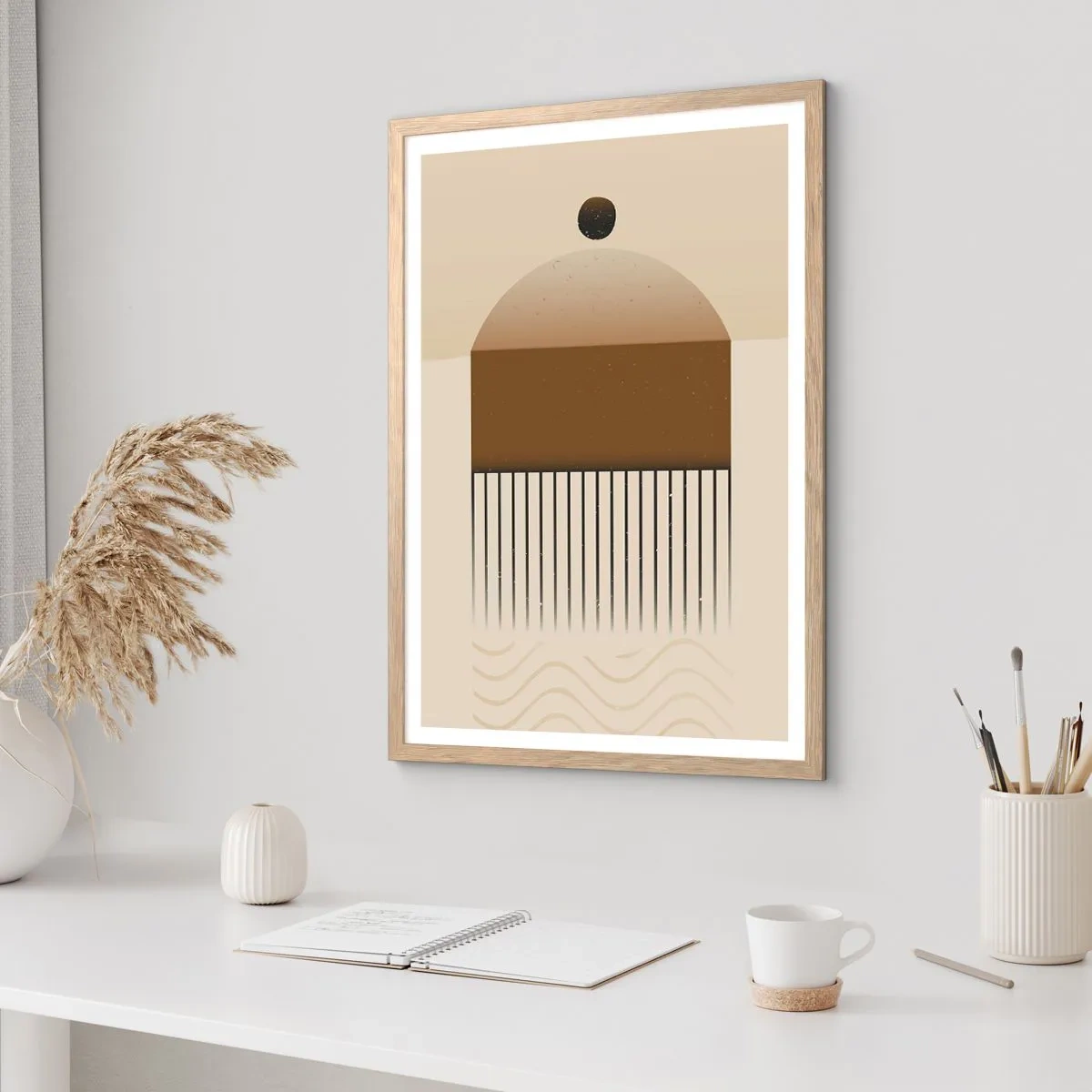 Poster in einem Rahmen aus heller Eiche - Verschiedene Staaten - 30x40 cm