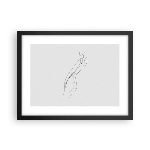 Poster in einem schwarzem Rahmen - Bloß ein Versprechen - 40x30 cm