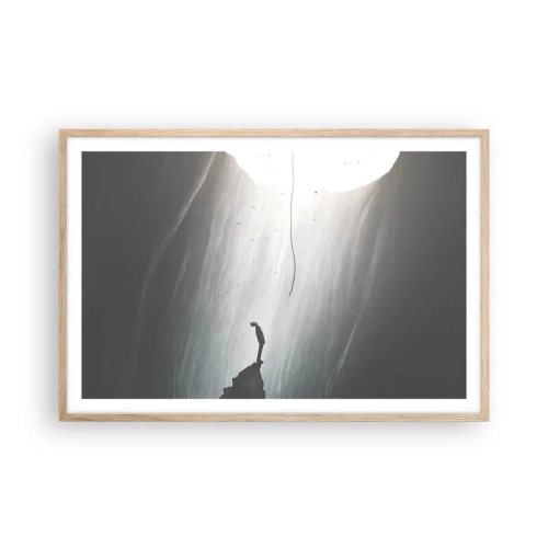 Poster in einem Rahmen aus heller Eiche - Es gibt immer einen Ausweg - 91x61 cm