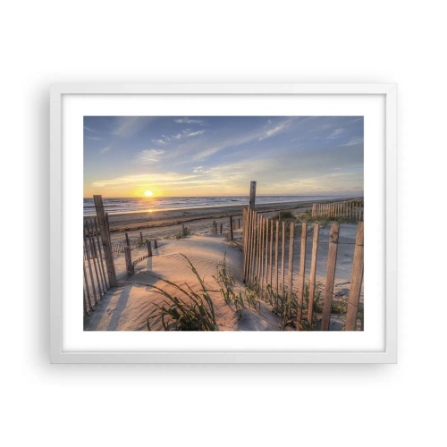 Poster in einem weißen Rahmen - Schein und Schatten des Windes - 50x40 cm