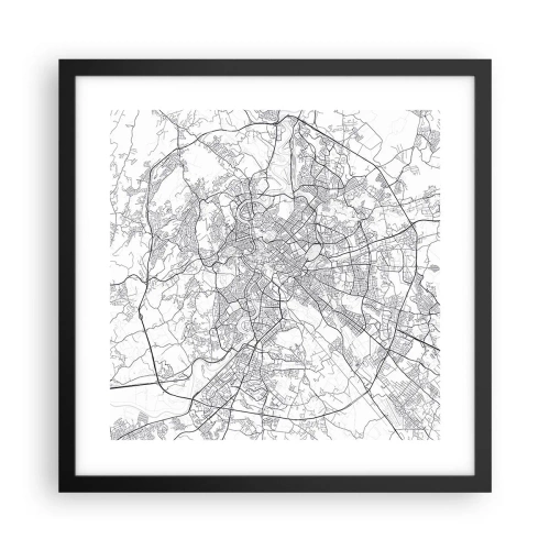 Poster in einem schwarzem Rahmen - Römischer Kreis - 40x40 cm