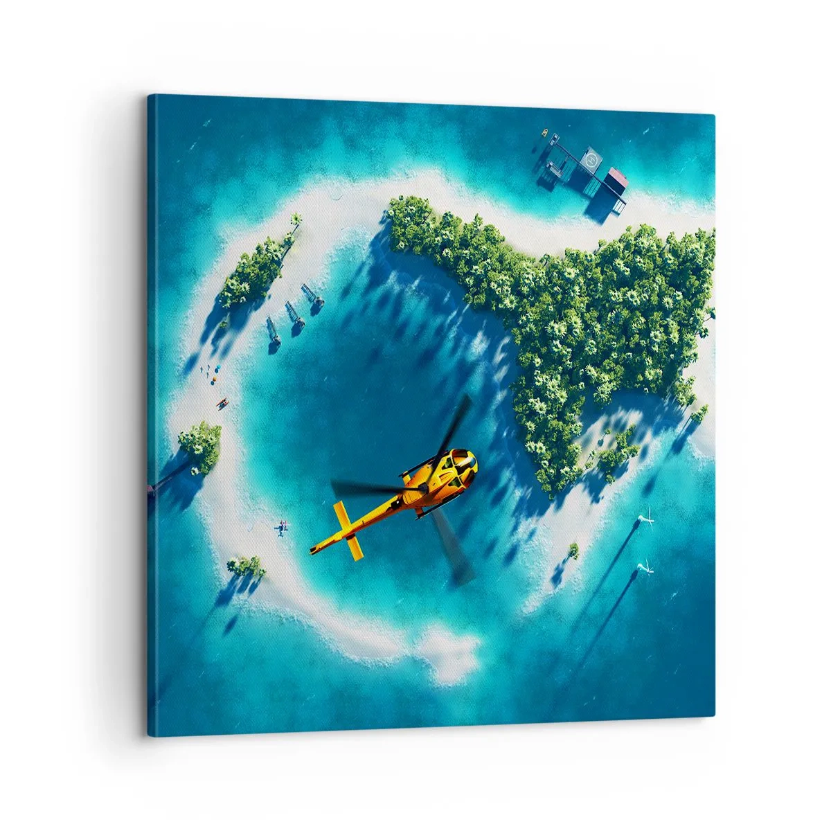 Bild auf Leinwand - Leinwandbild - Kauf dir eine Insel - 60x60 cm