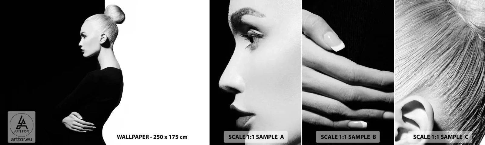 Fototapetenmuster Standard Eco - Einfach eine Frau - Mode, Frau, Elegant - 100x30 cm