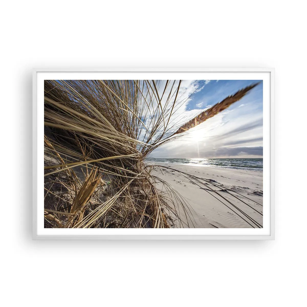 Poster in einem weißen Rahmen - Ein Treffen der Elemente der Natur - 100x70 cm