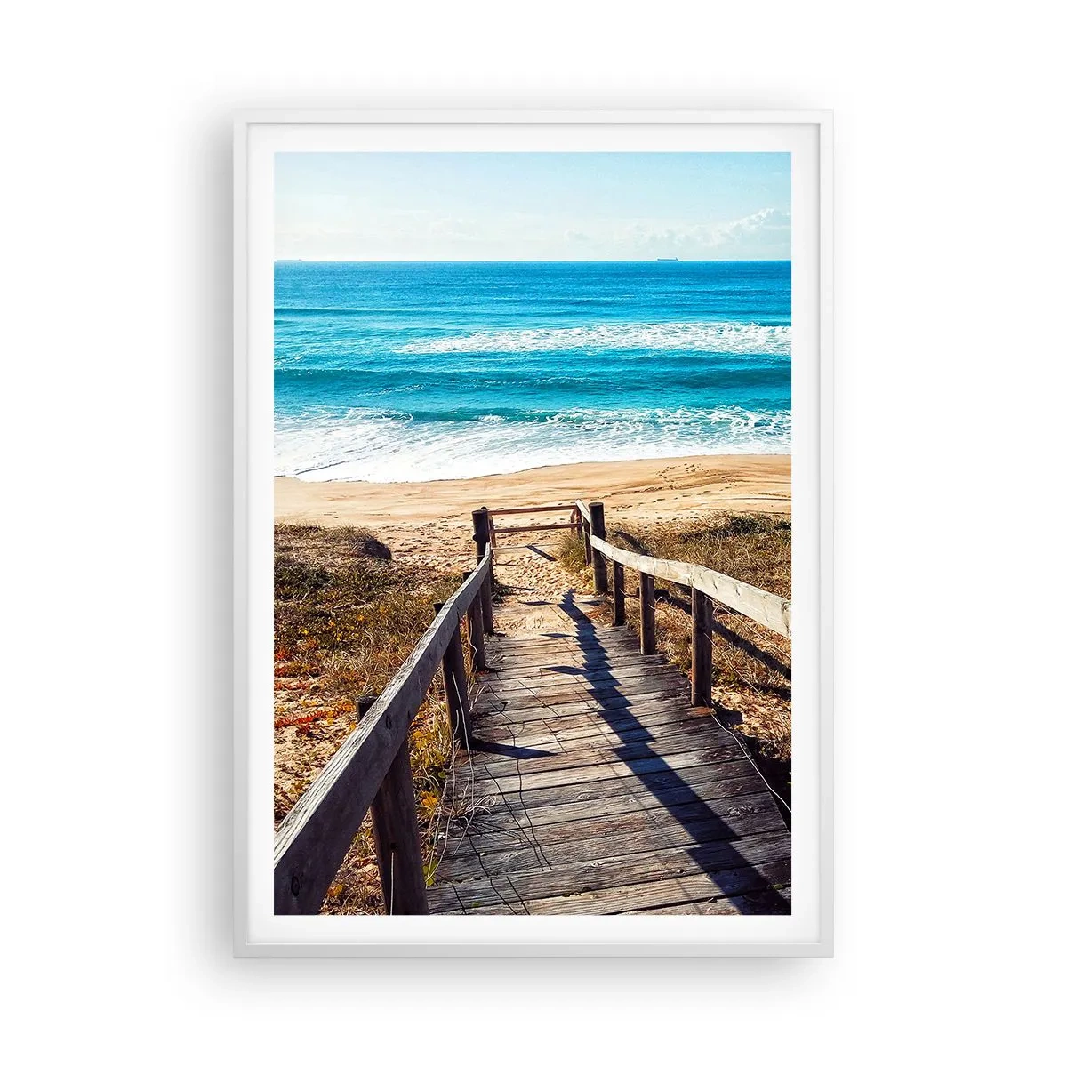 Poster in einem weißen Rahmen - Lauf! - 70x100 cm