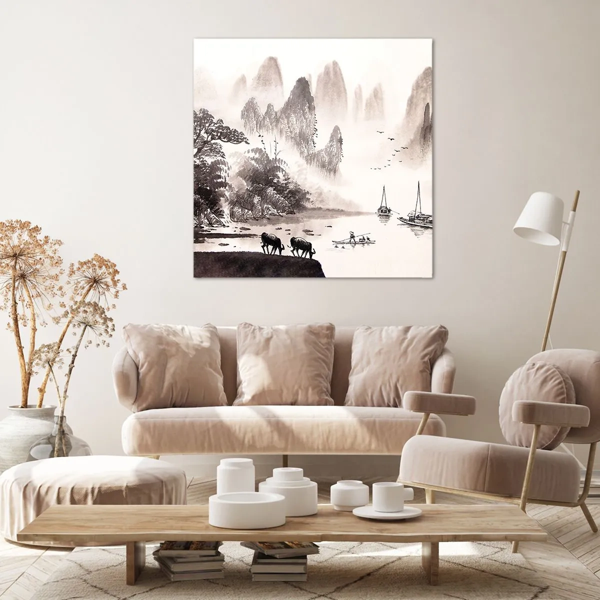 Bild auf Leinwand - Leinwandbild - Der exotische Alltag des Ostens - 70x70 cm