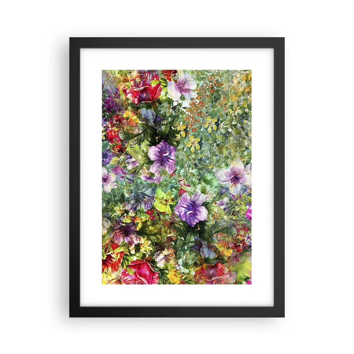 Poster in einem schwarzem Rahmen - In Blumen für das Verderben - 30x40 cm