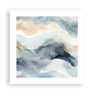 Poster - Verschneite und neblige Abstraktion - 40x40 cm