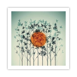 Poster - Japanische Sonne - 60x60 cm