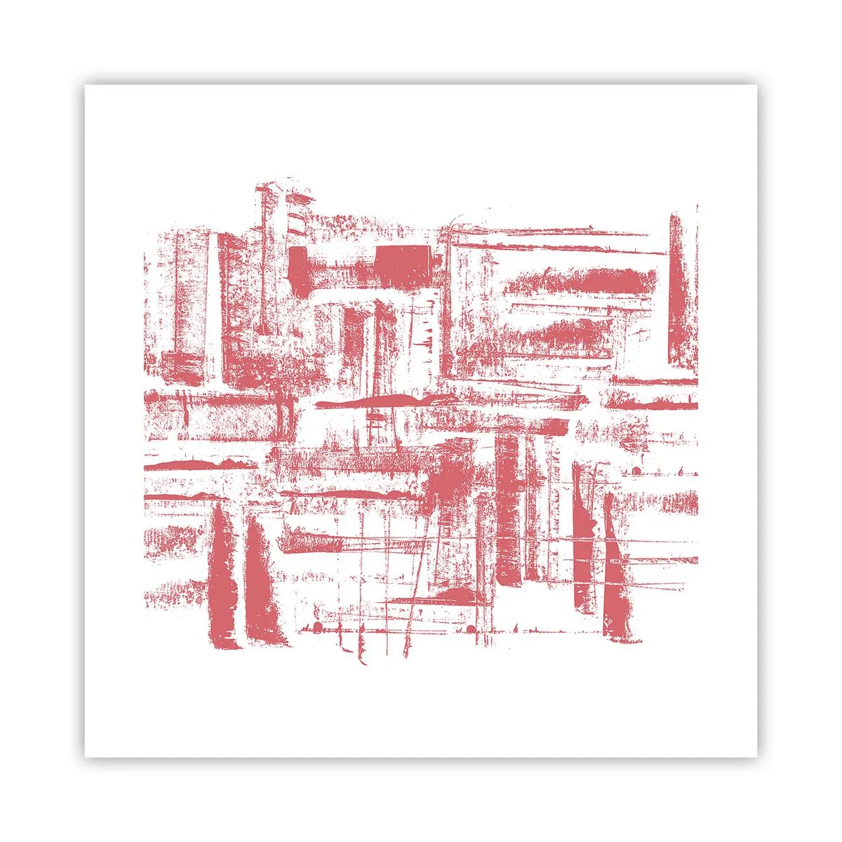 Poster - Die rote Stadt - 40x40 cm